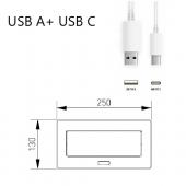 slika TELEBLOK - SOFT USB A+C CRNI TELEBLOK - SOFT USB A+C CRNI