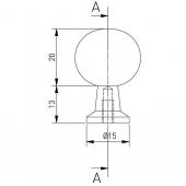 slika RUČICA DUGME NORD CRNA MAT RUČICA DUGME NORD CRNA MAT