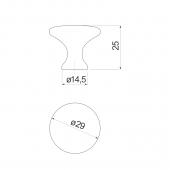 slika RUČICA DUGME UDINE CRNA MAT RUČICA DUGME UDINE CRNA MAT