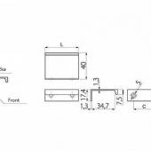 slika RUČICA HEXI 3500mm CRNA MAT RUČICA HEXI 3500mm CRNA MAT