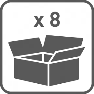 Transportno pakovanje 8 EL. UTIČNICA Ø120 - SIVA - Transportno pakovanje 8