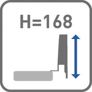 AXIS PRO H=168 FIOKA AXIS PRO L-450 H=168MM - "VISOKA" - BELA - AXIS PRO H=168