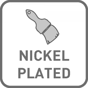 Niklovano ŠARKA "GTV" 90° SA PLOČICOM I SA EURO VIJKOM - SLEPI UGAO - Niklovano