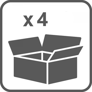 Transportno pakovanje 4 FIOKA AXIS PRO L-450 H=86MM - "NISKA" - ANTRACIT - Transportno pakovanje 4