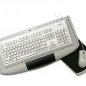 POLICA ZA TASTATURU PVC SA MIŠEM - SIVA