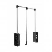 GARDEROBNI LIFT   8 kg  60-83    HROM - BOČNI PVC POKLOPAC CRNI